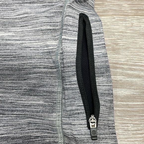 Lululemon Athletica Mesh Sun Runner Crop leggings Space Dye Gray Black 6 - Picture 13 of 16
